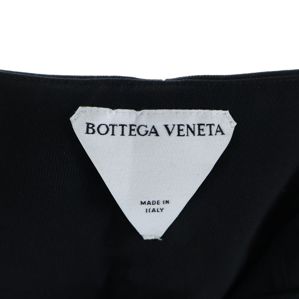 BOTTEGA VENETA(ボッテガヴェネタ) 21AW プリーツフロント トラウザーズ ダブルキャバルリー ウール ストレッチ パンツ ブラック レディース 661375 V0IV0