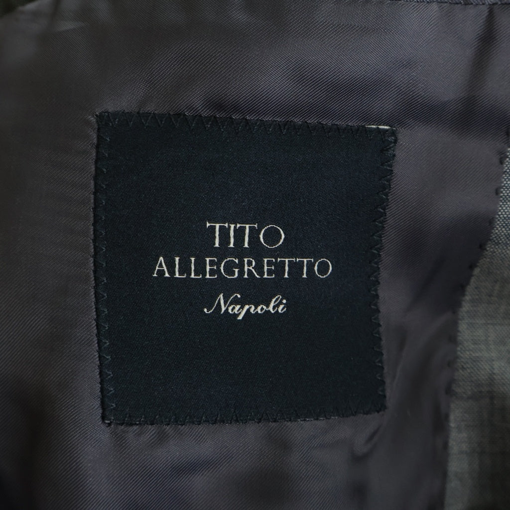 NO BRAND(ノーブランド) TITO ALLEGRETTO ティトアレグレット ダブルブレスト セットアップスーツ ジャケット スラックスパンツ グレー