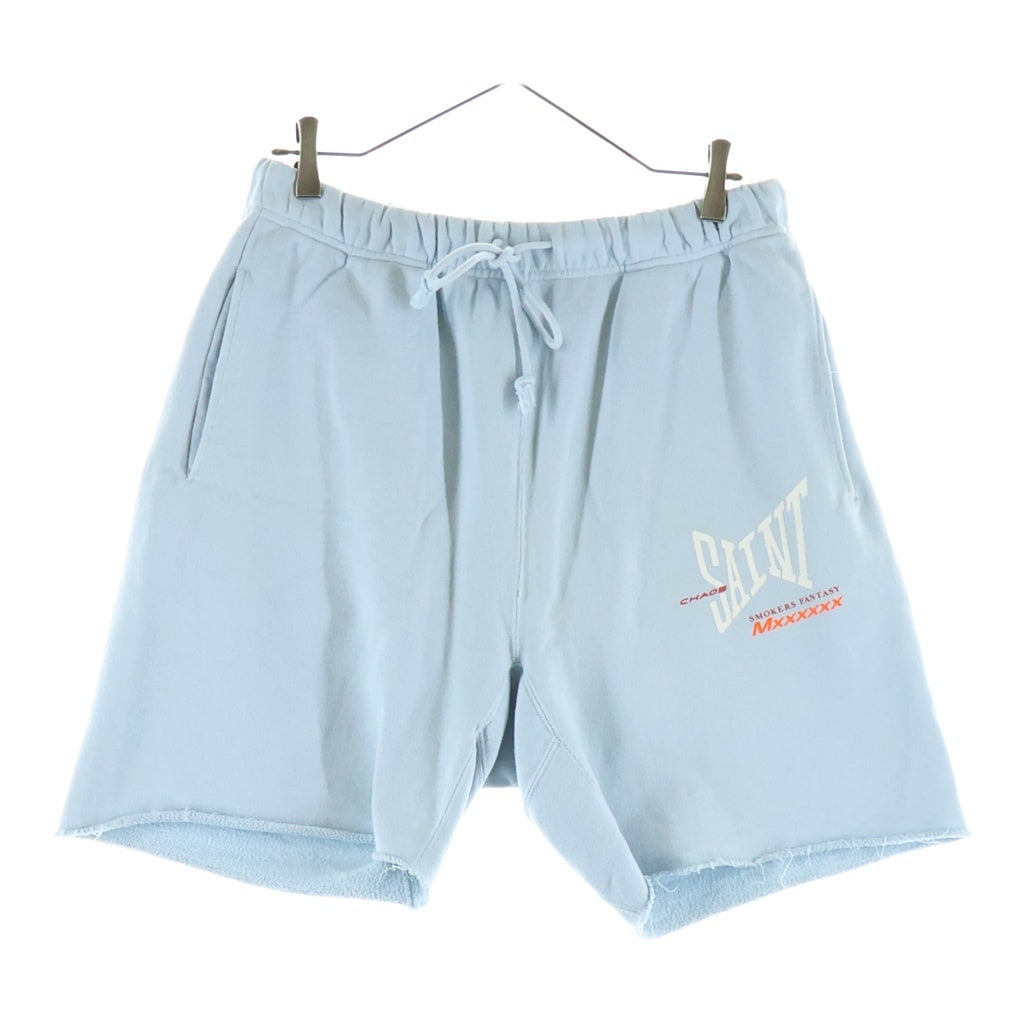 SAINT MICHAEL(セントマイケル) 25SS RIBON SAINT SWEAT SHORTS スウェットショーツ ハーフパンツ ライトブルー SM-HR8-0000-060