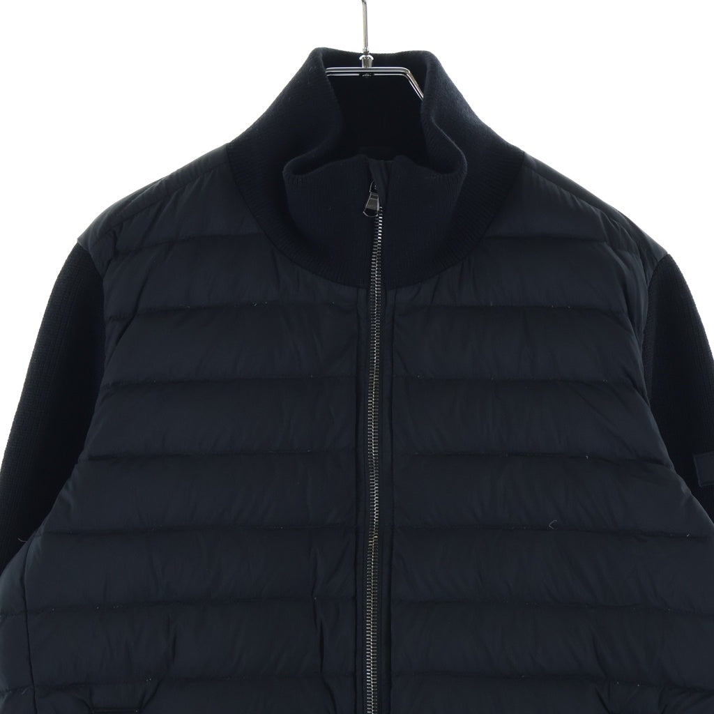 TATRAS(タトラス) HENDER エンダー ナイロン ミドルゲージニット切り替え ダウンジャケット ブラック MTAT24A4927-D