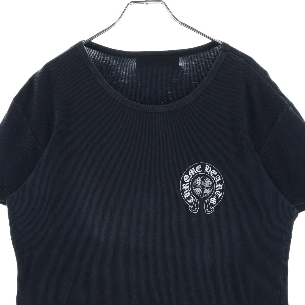 CHROME HEARTS(クロムハーツ) バックセメタリープリント クルーネック半袖リブTシャツ ブラック