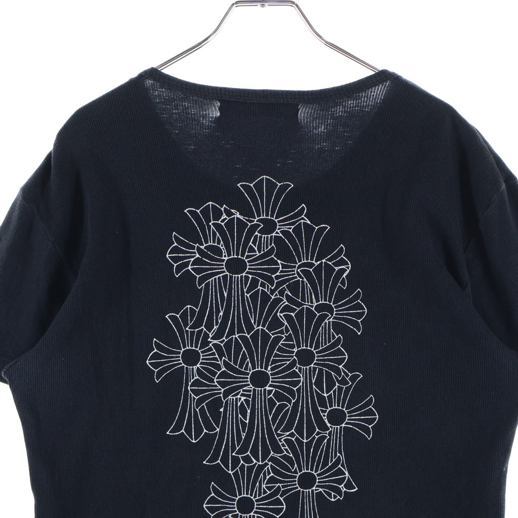 CHROME HEARTS(クロムハーツ) バックセメタリープリント クルーネック半袖リブTシャツ ブラック