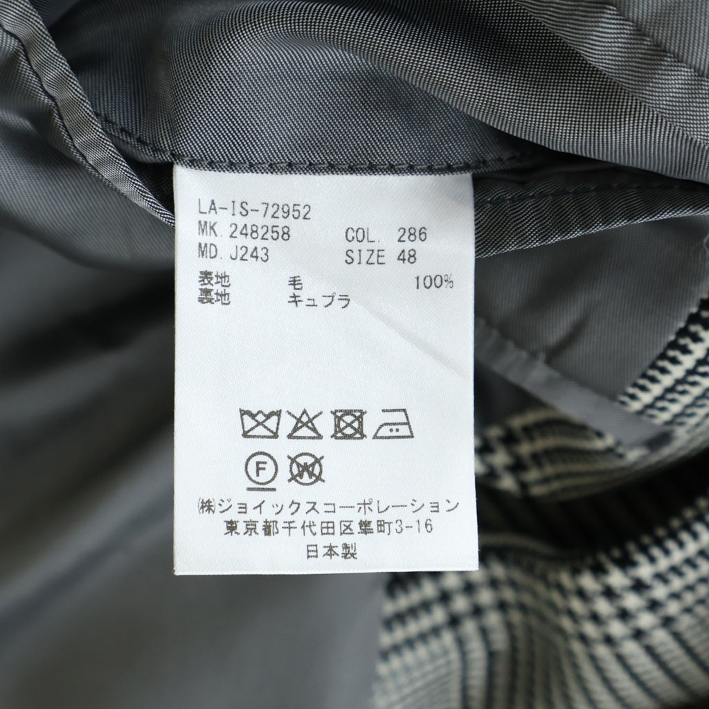 LANVIN(ランバン) GLEN PLAID ERNEST JACKET グレンチェック アーネストジャケット 千鳥格子 マルチポケット テーラードジャケット ブラック/ホワイト LA-IS-72952