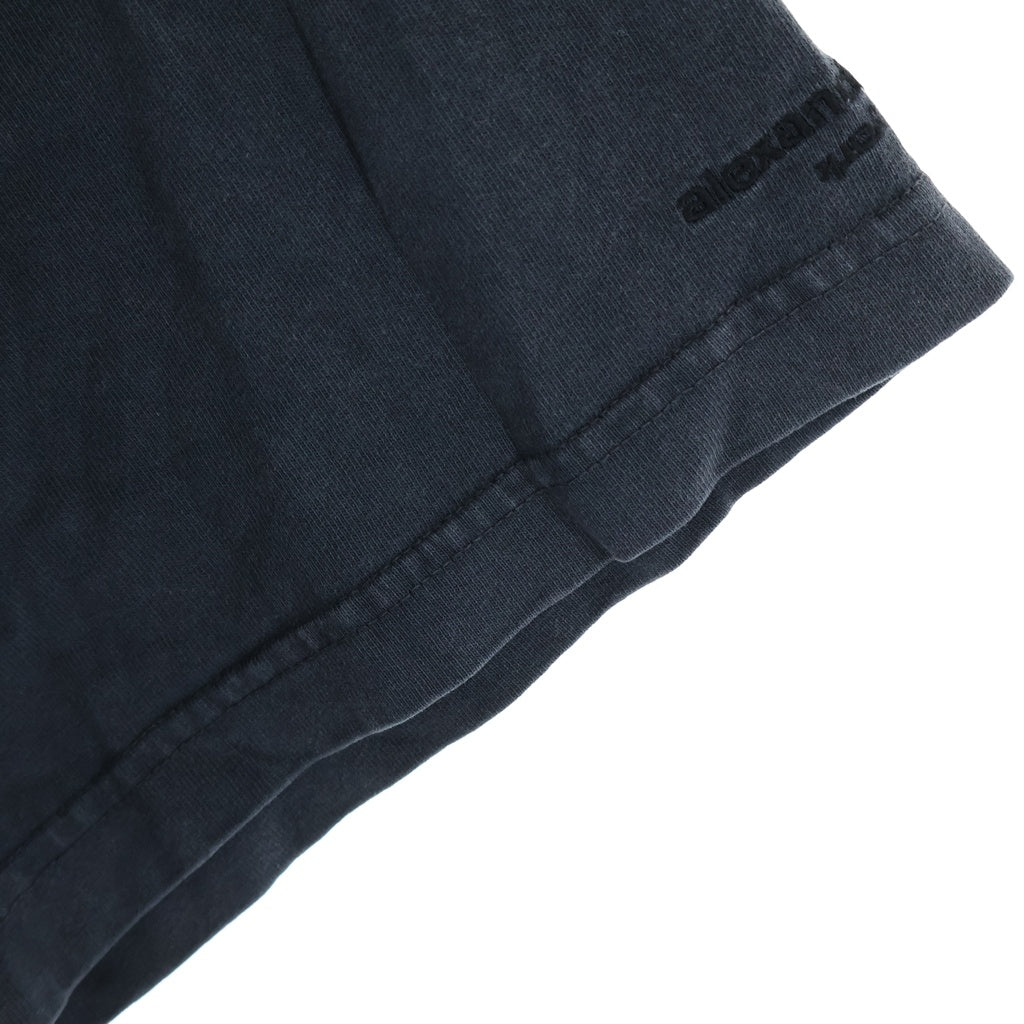 ALEXANDER WANG(アレキサンダーワン) フロントライターグラフィック ラインストーンロゴ オーバーサイズ クルーネック 半袖Tシャツ ブラック CA67930