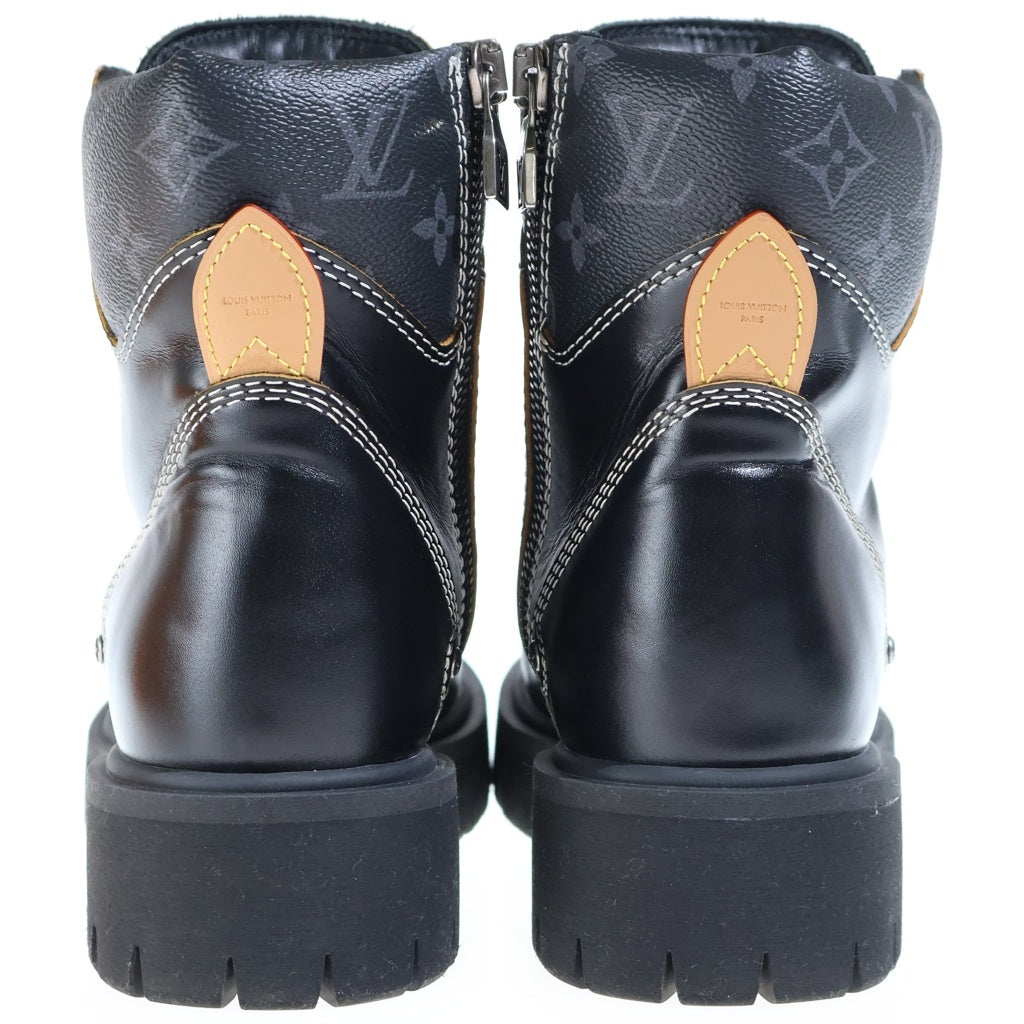 LOUIS VUITTON(ルイヴィトン) LV リミックス コンバットブーツ モノグラム レースアップブーツ ブラック 1AIZKH