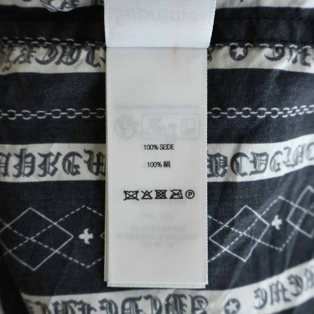 SUPREME(シュプリーム) 26SS Old English Stripe Silk S/S Shirt シルク 半袖 シャツ ブラック