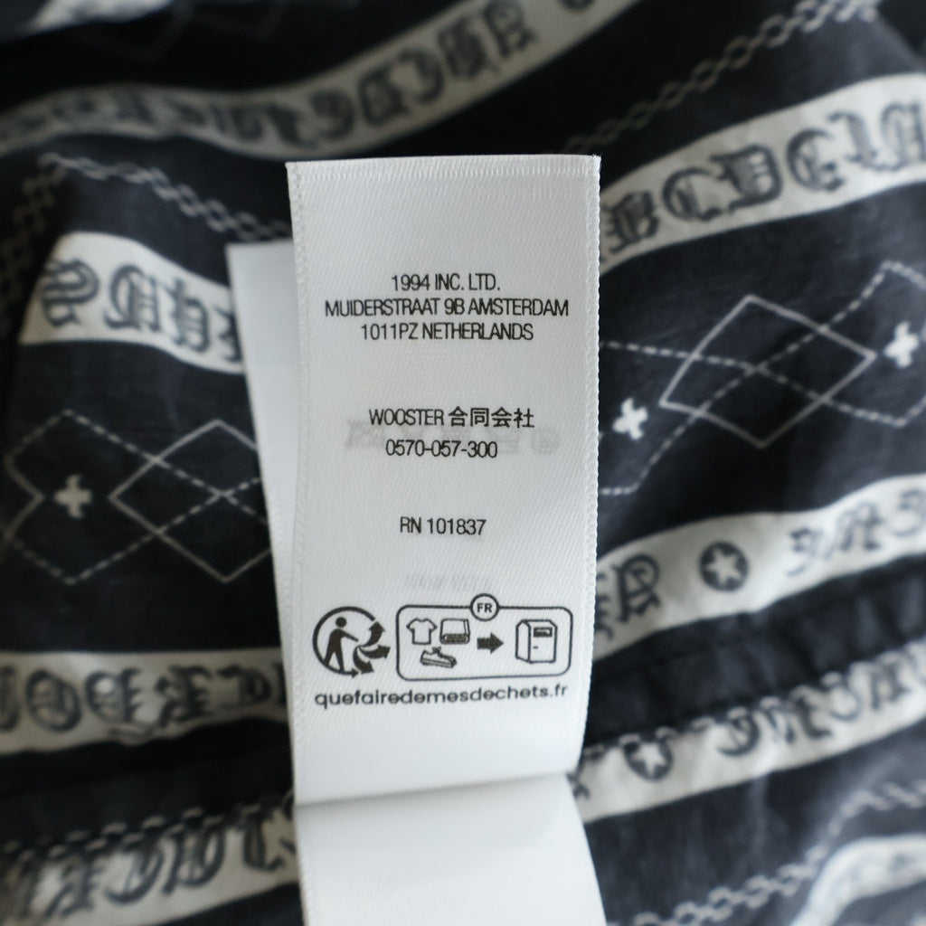 SUPREME(シュプリーム) 26SS Old English Stripe Silk S/S Shirt シルク 半袖 シャツ ブラック