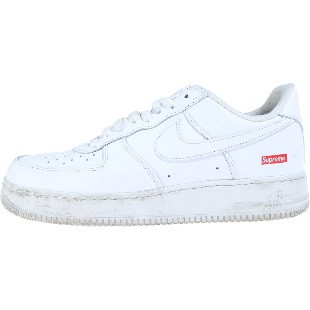 NIKE(ナイキ) ×SUPREME AIR FORCE LOW SP シュプリーム エアフォース 1 レザーローカットスニーカー ホワイト US9.5/27.5cm CU9225-100