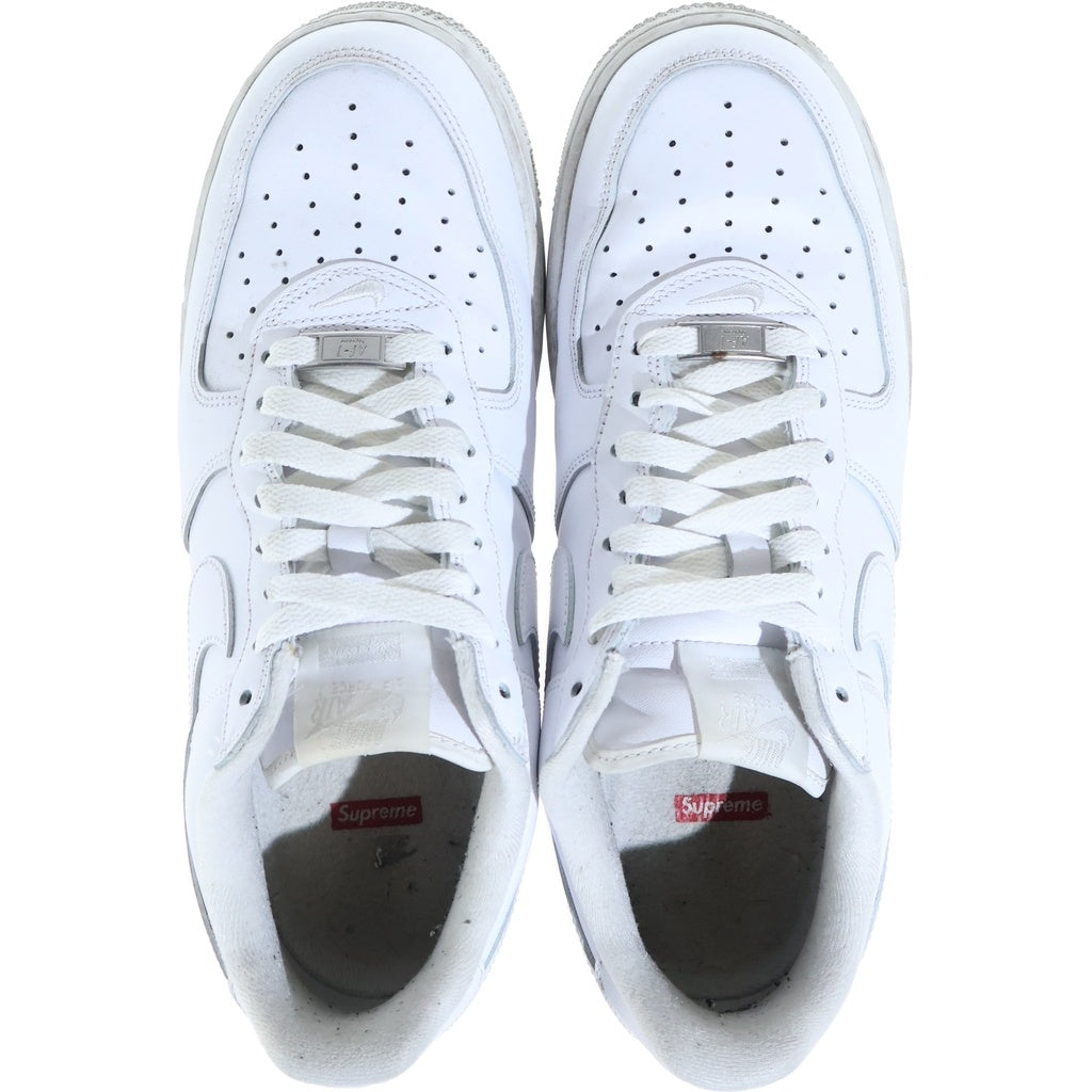 NIKE(ナイキ) ×SUPREME AIR FORCE LOW SP シュプリーム エアフォース 1 レザーローカットスニーカー ホワイト US9.5/27.5cm CU9225-100