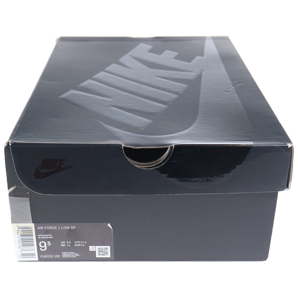 NIKE(ナイキ) ×SUPREME AIR FORCE LOW SP シュプリーム エアフォース 1 レザーローカットスニーカー ホワイト US9.5/27.5cm CU9225-100