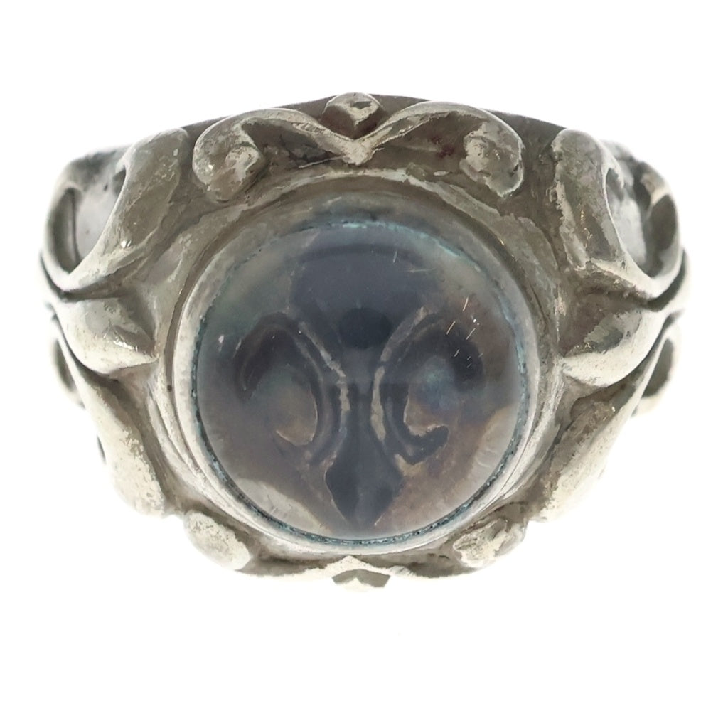 CRAZY PIG(クレイジーピッグ) CRYSTAL FLEUR DE LYS RING クリスタル フレア フルール ド リス リング シルバー