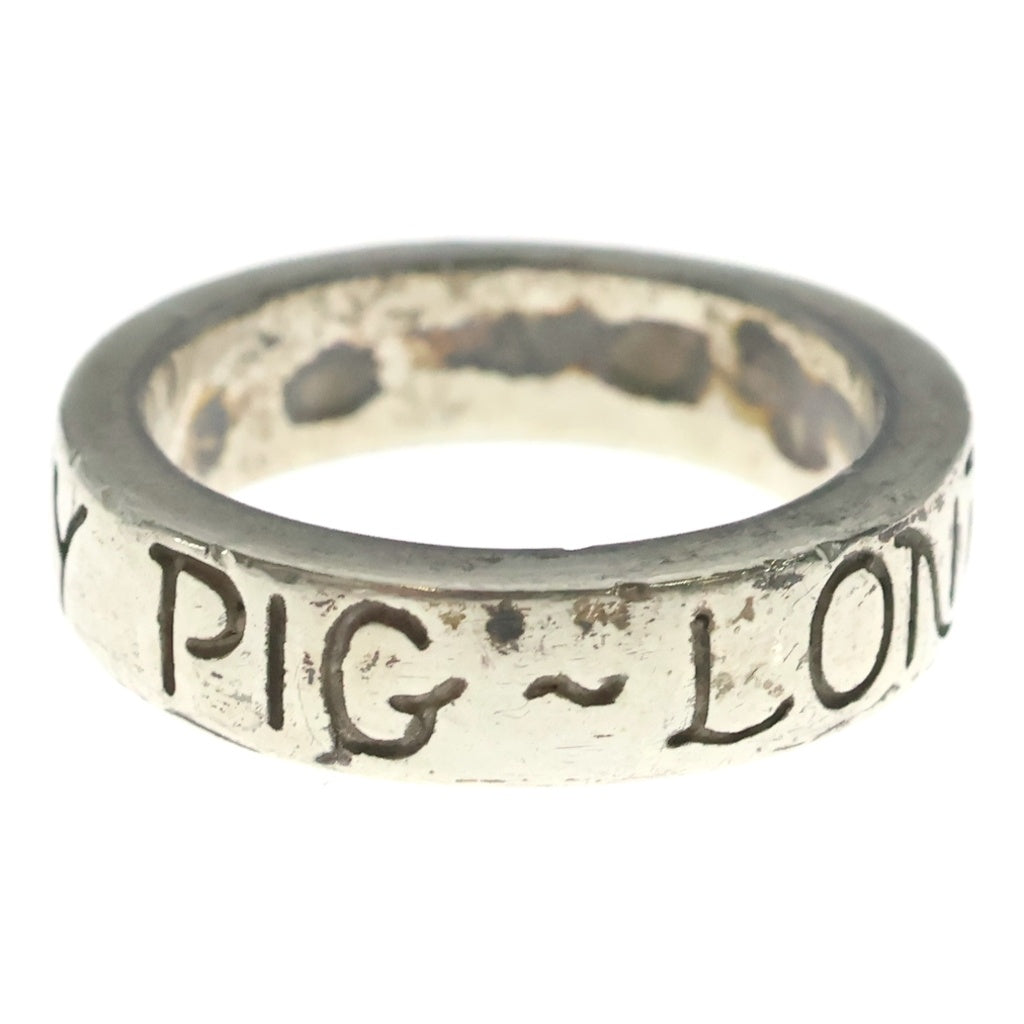 CRAZY PIG(クレイジーピッグ) CRAZY PIG LONDON ブランドネーム 刻印 シルバーバンドリング
