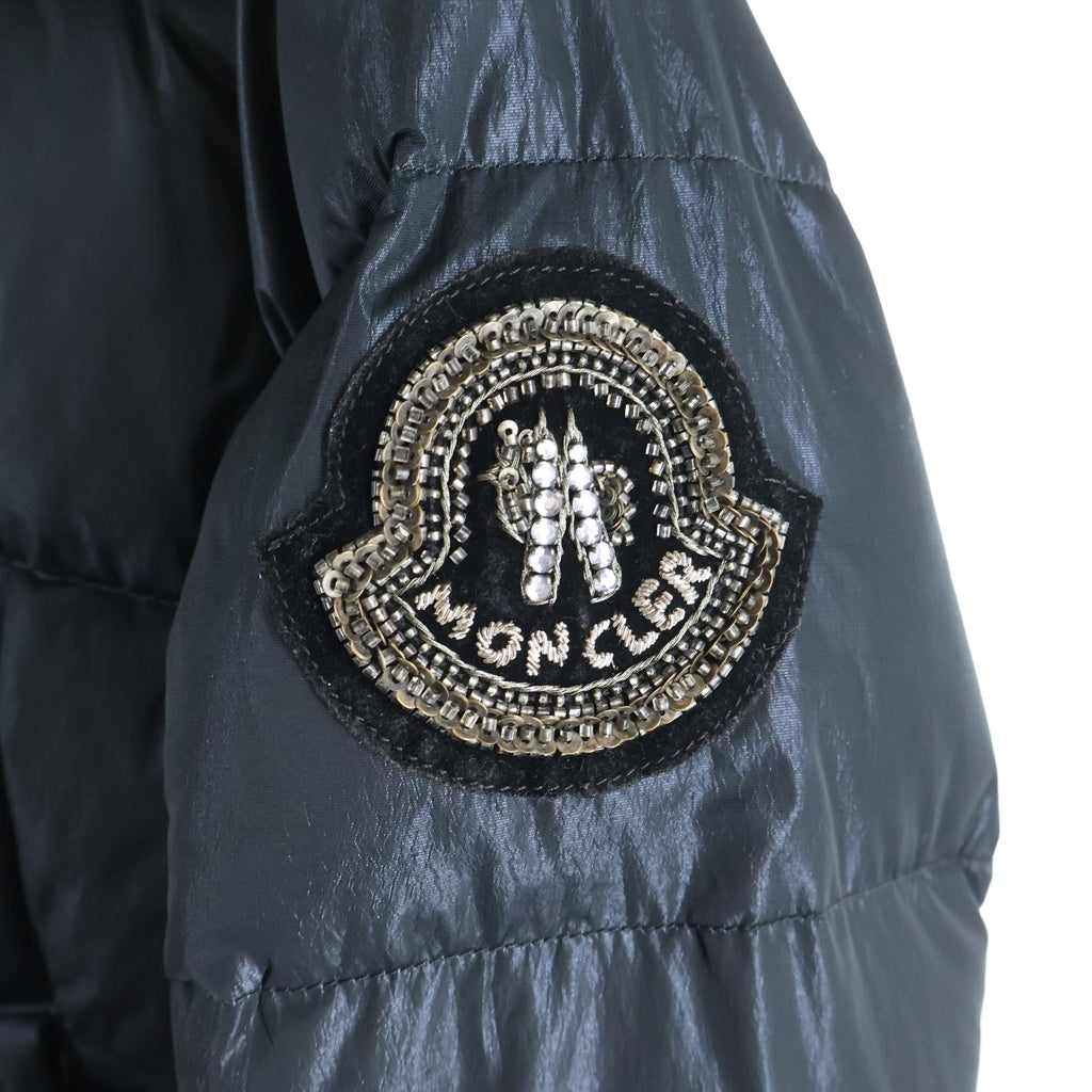 MONCLER(モンクレール) BERGERAC ベルジュラック ビーズロゴワッペン ナイロン ダウンジャケット ブラック 45394/50/68950