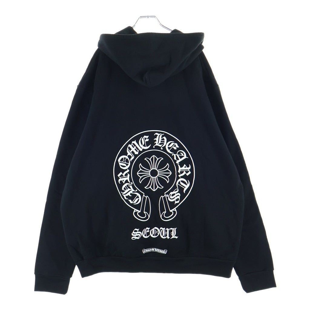CHROME HEARTS(クロムハーツ) SWTSHRT HD ZIP ソウル限定バックホースシュープリントジップパーカー