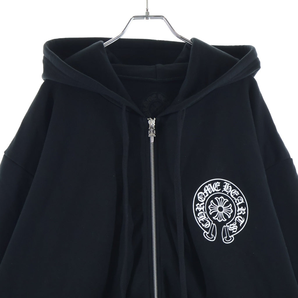 CHROME HEARTS(クロムハーツ) SWTSHRT HD ZIP ソウル限定バックホースシュープリントジップパーカー