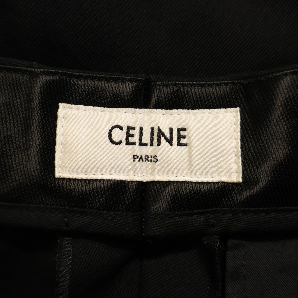 CELINE(セリーヌ) CLASSIC WOOL PANTS ウール スラックスパンツ ブラック 2P085650D