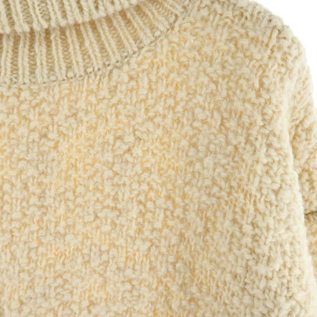 08sircus(ゼロエイトサーカス) Wool Slub High Neck Sweater ウール スラブ ハイネック 長袖ニット セーター アイボリー S23AW-KN04