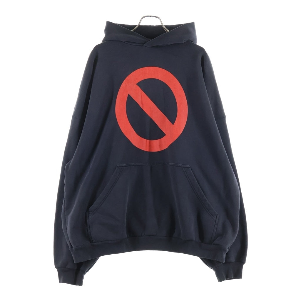 BALENCIAGA(バレンシアガ) 24AW BFRND SERIES 両面プリント スウェットフーディー プルオーバーパーカー ブラック 739024 TQVG7