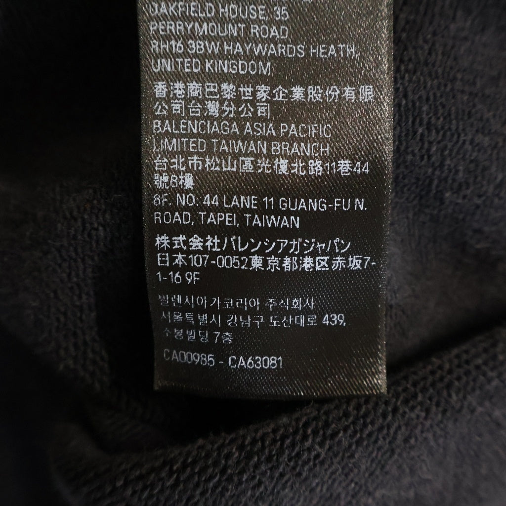 BALENCIAGA(バレンシアガ) 24AW BFRND SERIES 両面プリント スウェットフーディー プルオーバーパーカー ブラック 739024 TQVG7