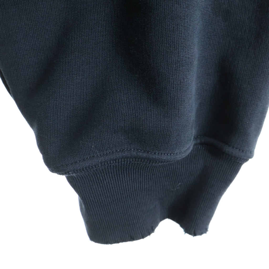 BALENCIAGA(バレンシアガ) 21AW POLITICAL CAMPAIGN HOODIE LARGE FIT キャンペーンロゴ 刺繍 ダメージ加工 プルオーバーパーカー ブラック 620973 TKVI9