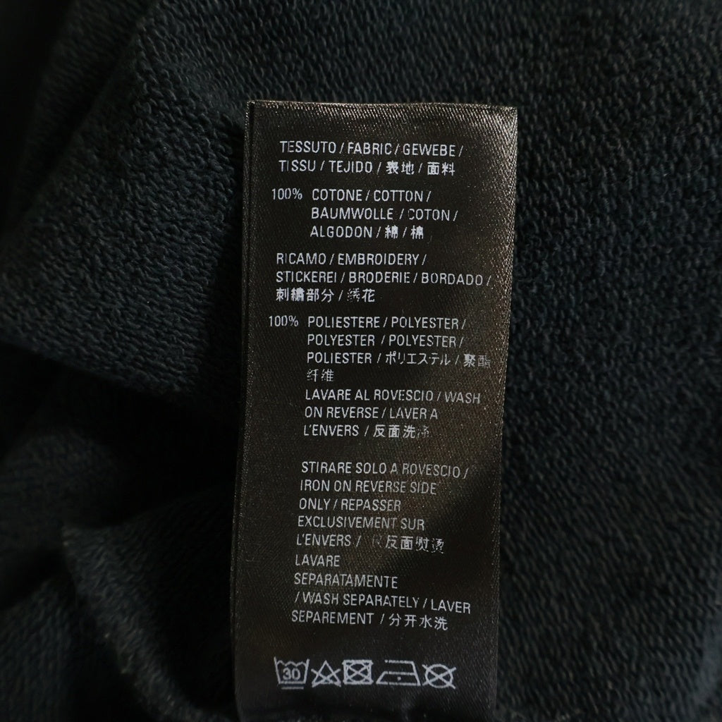 BALENCIAGA(バレンシアガ) 21AW POLITICAL CAMPAIGN HOODIE LARGE FIT キャンペーンロゴ 刺繍 ダメージ加工 プルオーバーパーカー ブラック 620973 TKVI9