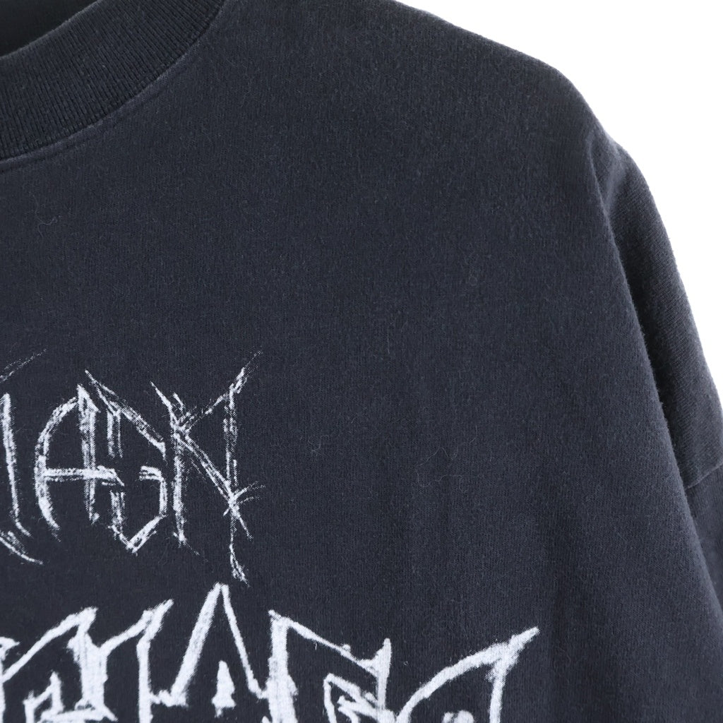 BALENCIAGA(バレンシアガ) 24SS DIY METAL オーバーサイズ メタルロゴプリント クルーネック半袖Tシャツ ショートスリーブカットソー ブラック 641675 TPV03