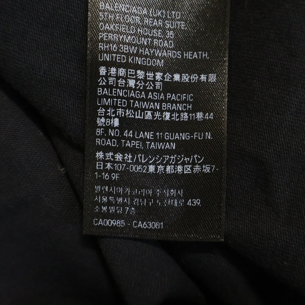 BALENCIAGA(バレンシアガ) 24SS DIY METAL オーバーサイズ メタルロゴプリント クルーネック半袖Tシャツ ショートスリーブカットソー ブラック 641675 TPV03