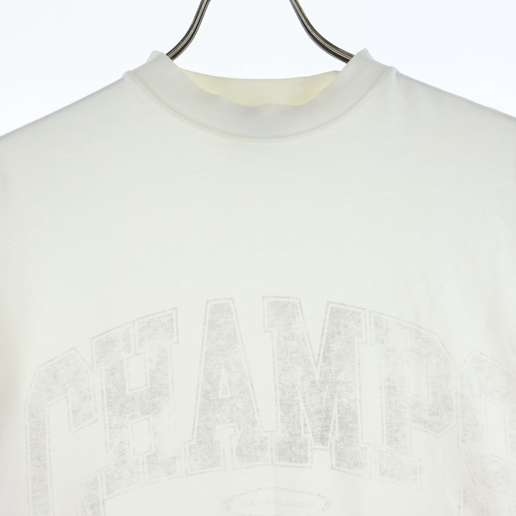 BALENCIAGA(バレンシアガ) 25SS OVER CHAMPS-ELYSEES T-SHIRT オーバーサイズプリント半袖Tシャツ ショートスリーブカットソー ホワイト 787349 TRVN1