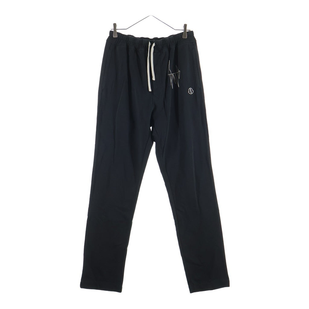 Rick Owens(リックオウエンス) ×MONCLER モンクレール JOGGER PANTS ロゴ刺繍 ジョガースウェットパンツ ブラック L109N8H00004