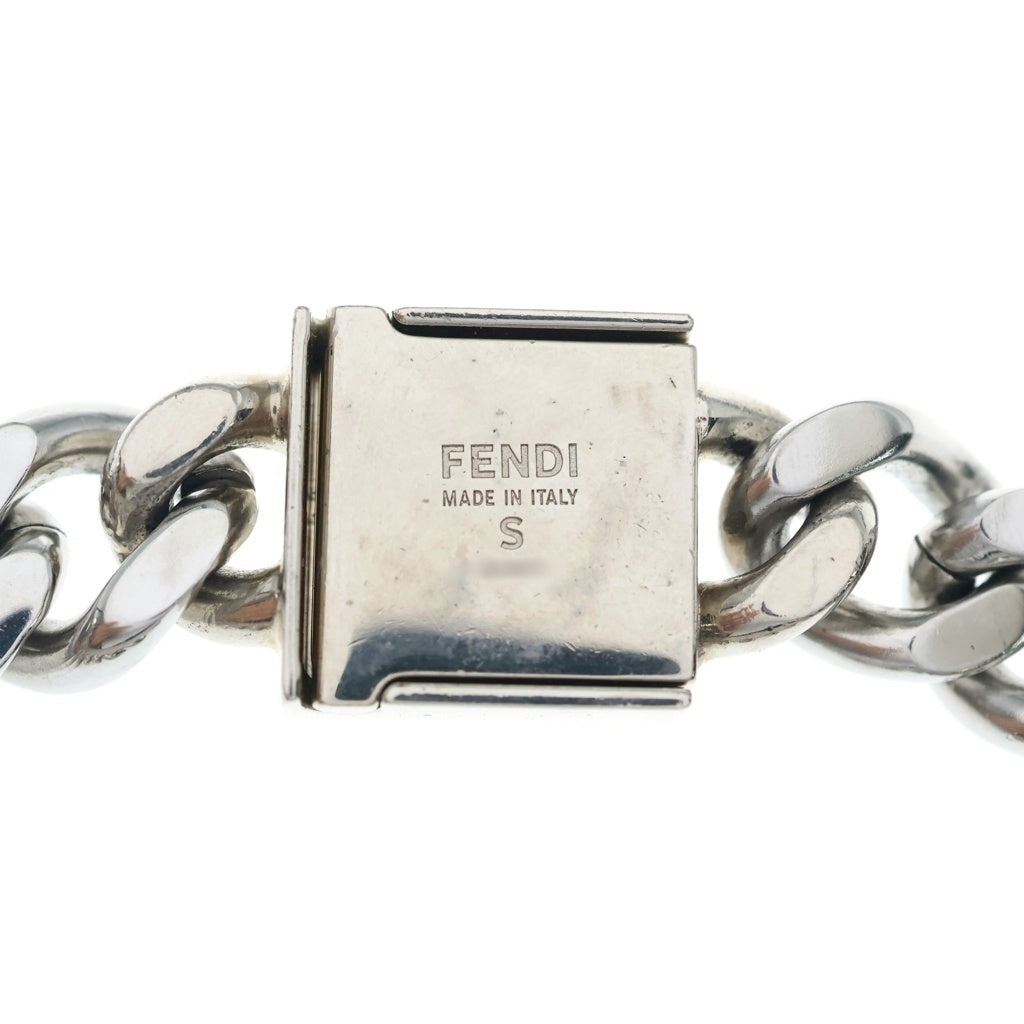 FENDI(フェンディ) FFロゴ 喜平チェーン ブレスレット シルバー