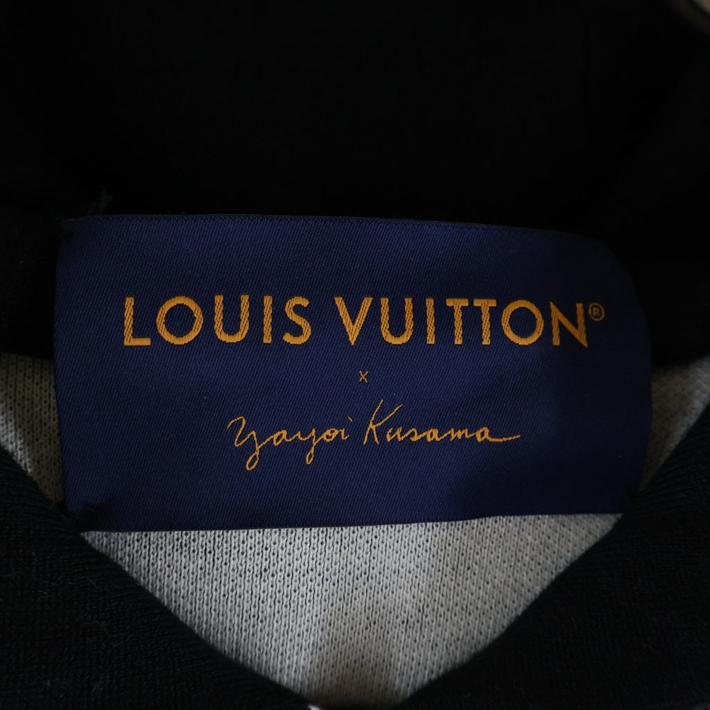 LOUIS VUITTON(ルイヴィトン) 23SS × 草間彌生 サイケデリックフラワー ジップアップニットパーカー ブラック/ホワイト RM231H X14 HON36W