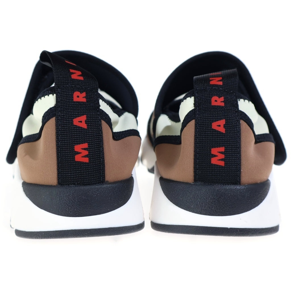 MARNI(マルニ) メリージェーン ストレッチライクラ ツートーン ロゴ ランニングシューズ ブラウン/アイボリー SNZW020602 レディース