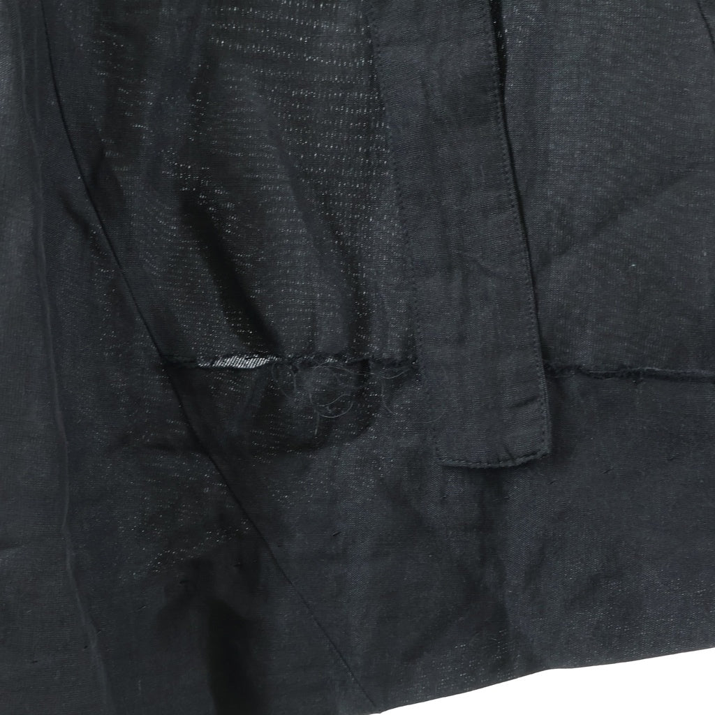 JULIUS(ユリウス) 25SS Rayon Ramie Cloth Wide Gasmask Cargo Pants ワイドガスマスクカーゴパンツ ブラック 897PAM13