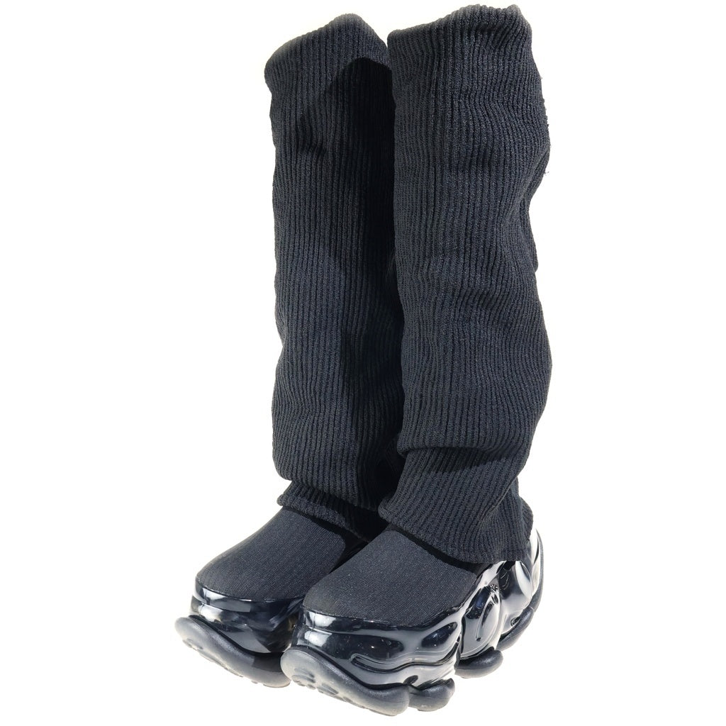 grounds(グラウンズ) SKYSCRAOER LOOSE SOCKS KNIT スカイクレーパー ルーズソックス ニット スニーカー ボリュームソール ブラック レディース