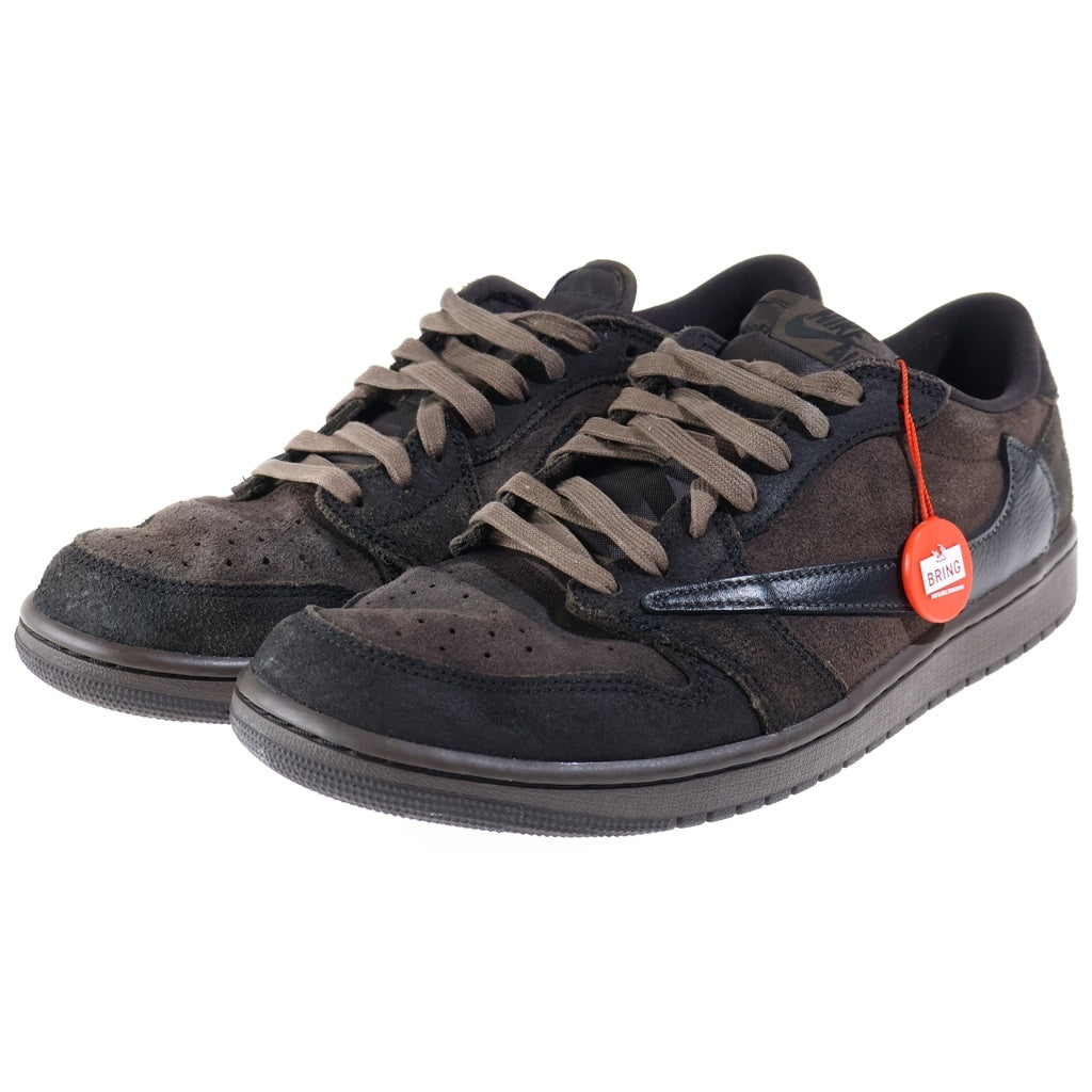 NIKE(ナイキ) ×TRAVIS SCOTT AIR JORDAN LOW OG SP VELVET BROWN トラヴィススコット エアジョーダン 1 ベルベット ローカットスニーカー US11/29.0cm ブラウン DM7866-202