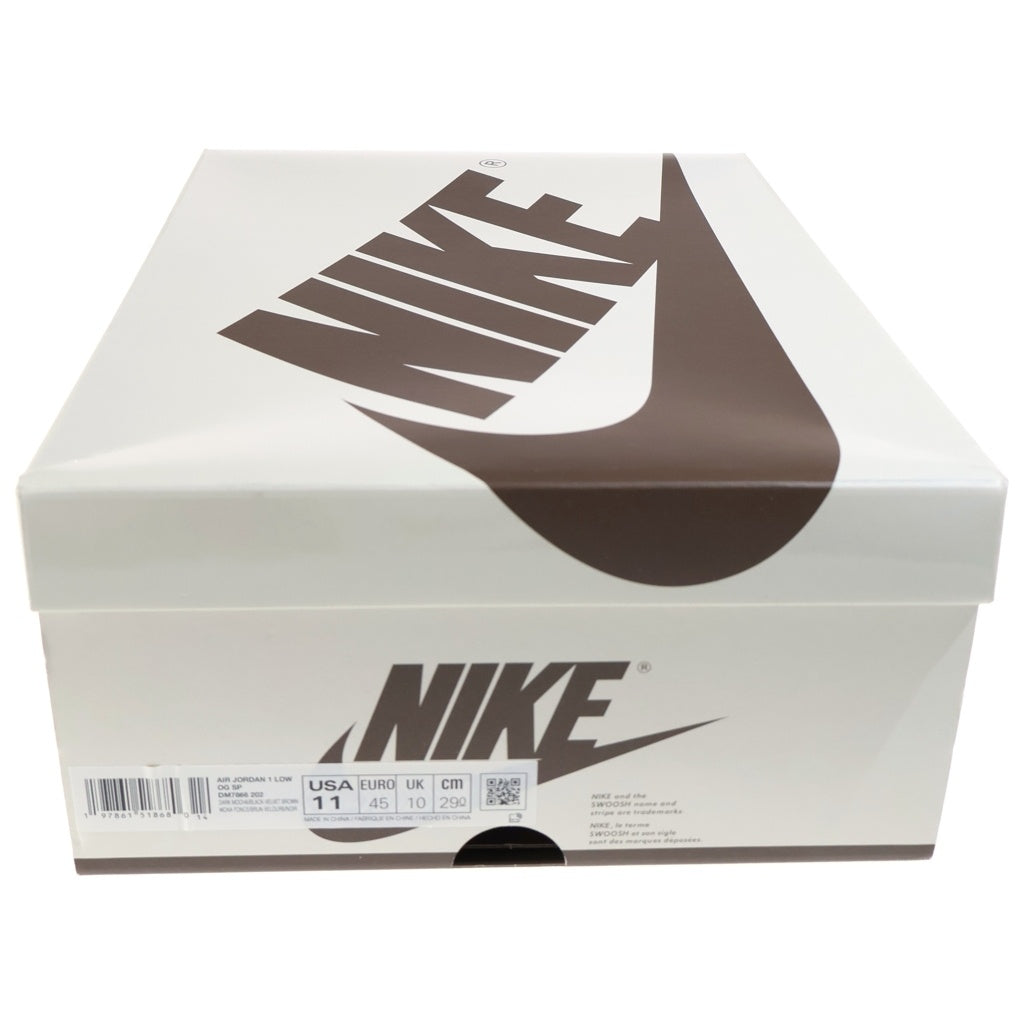 NIKE(ナイキ) ×TRAVIS SCOTT AIR JORDAN LOW OG SP VELVET BROWN トラヴィススコット エアジョーダン 1 ベルベット ローカットスニーカー US11/29.0cm ブラウン DM7866-202