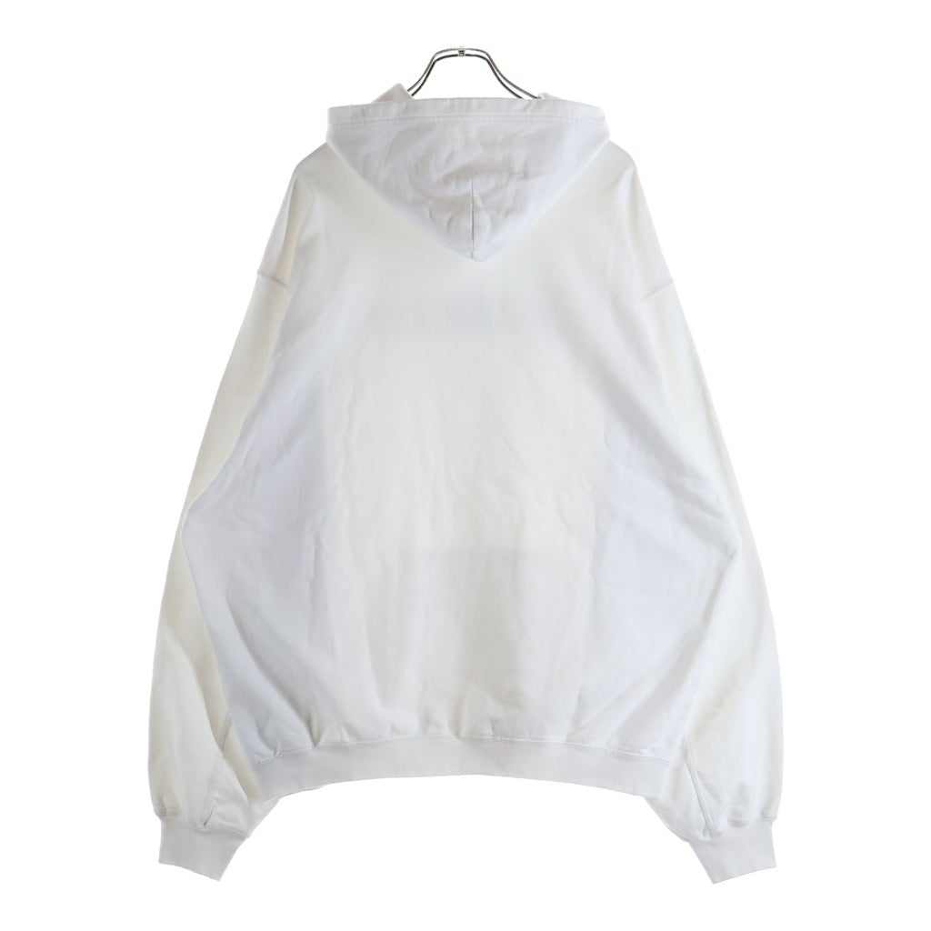 BALENCIAGA(バレンシアガ) Destroyed Hoodie デストロイ オーバーサイズ ダメージ加工 プルオーバーパーカー フーディー ホワイト 729361 TNVL2