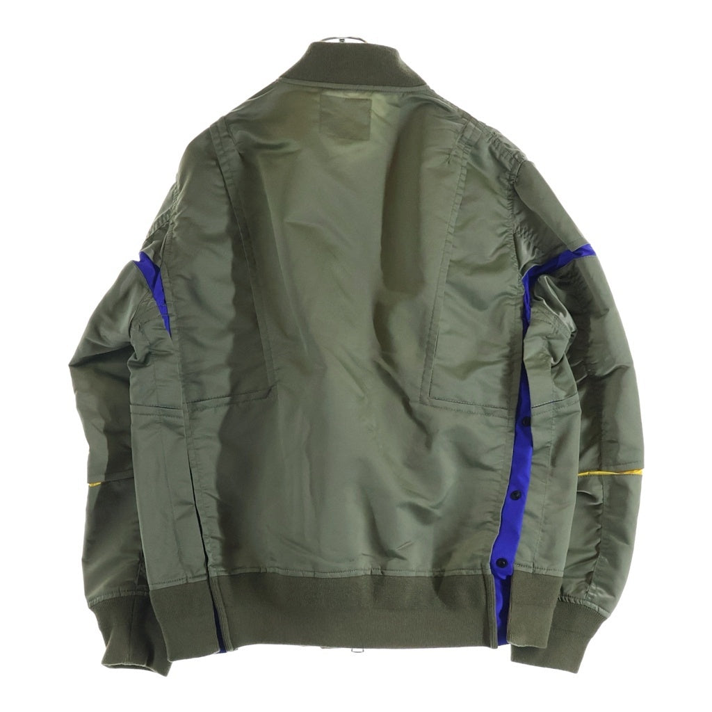 Sacai(サカイ) 21AW Nylon Twill Blouson ナイロンツイルボンバージャケット MA-1 ブルゾン カーキ 21-02581M