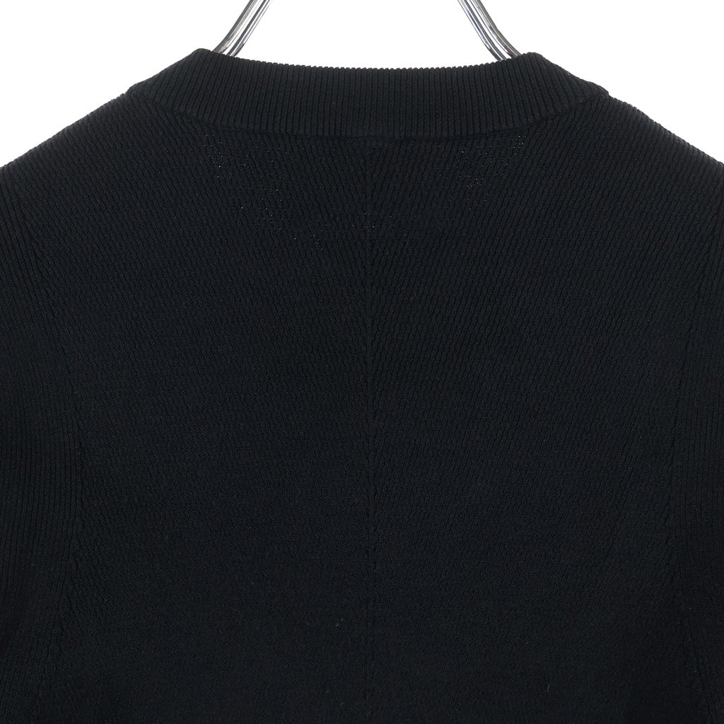DIESEL(ディーゼル) 24SS M-VALARY フロント メタルオーバルDロゴプレート クルーネック 長袖ニット ブラック レディース 0DLAX