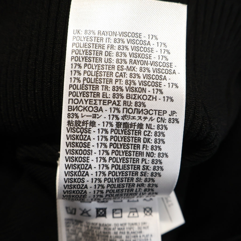 DIESEL(ディーゼル) 24SS M-VALARY フロント メタルオーバルDロゴプレート クルーネック 長袖ニット ブラック レディース 0DLAX