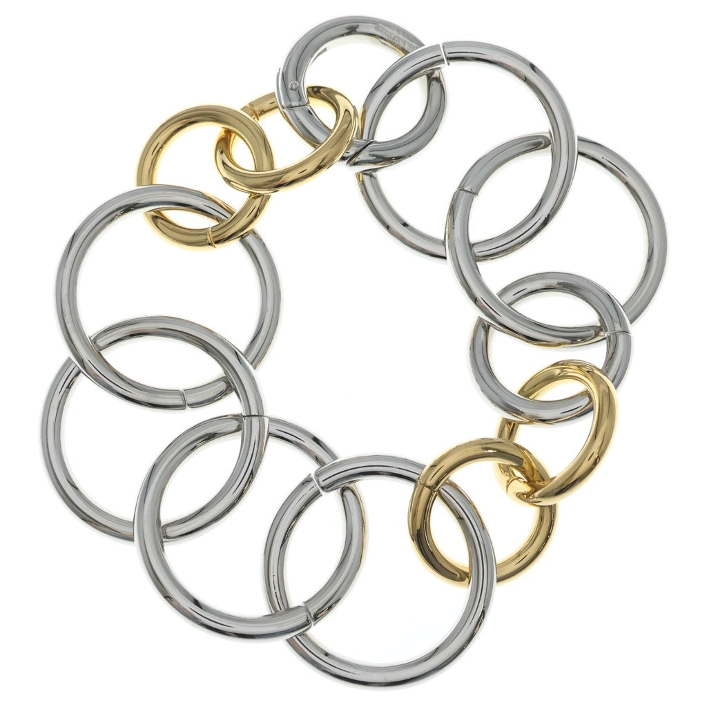 JIL SANDER(ジルサンダー) BRACELET 1116 インターロッキングブレスレット シルバー/ゴールド レディース