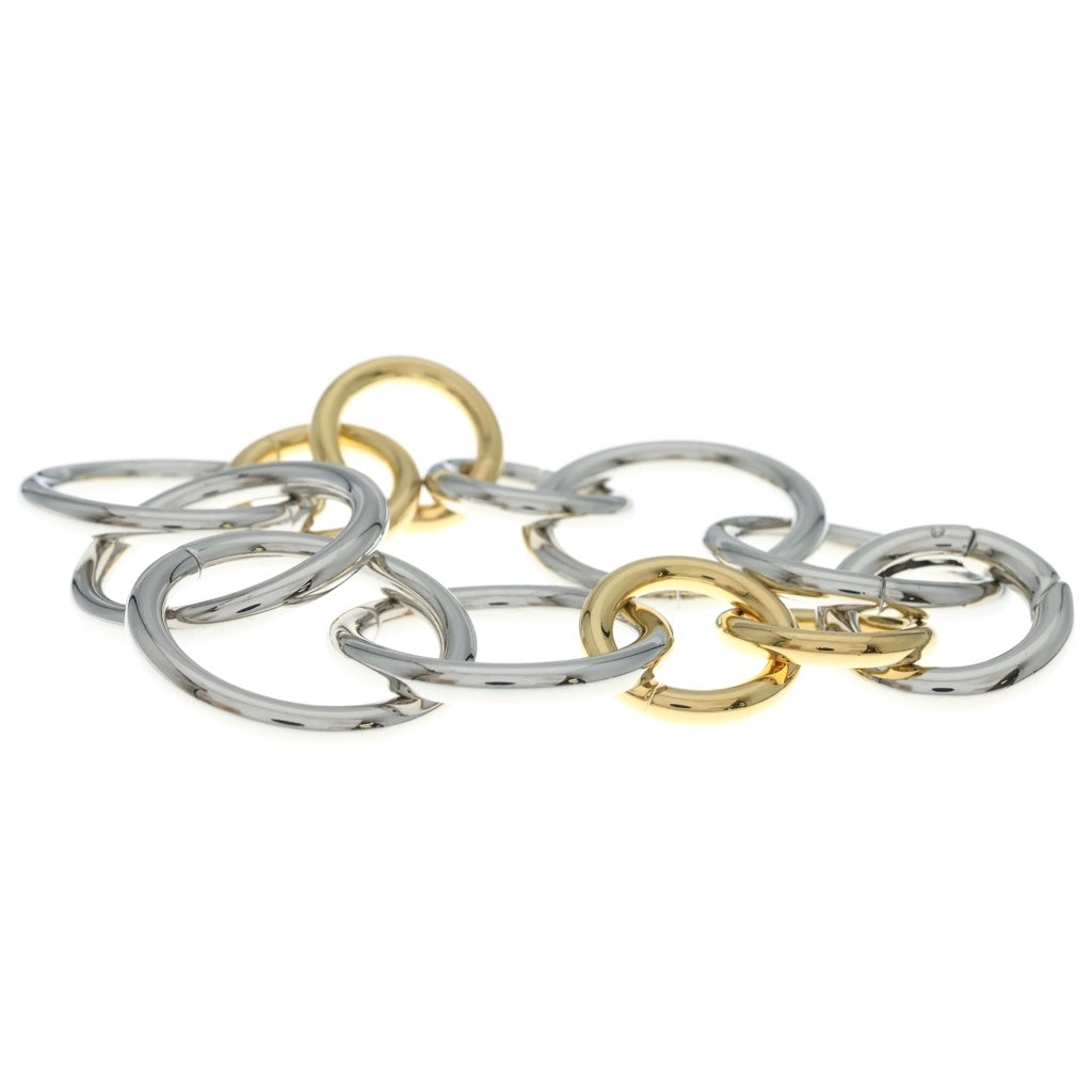 JIL SANDER(ジルサンダー) BRACELET 1116 インターロッキングブレスレット シルバー/ゴールド レディース