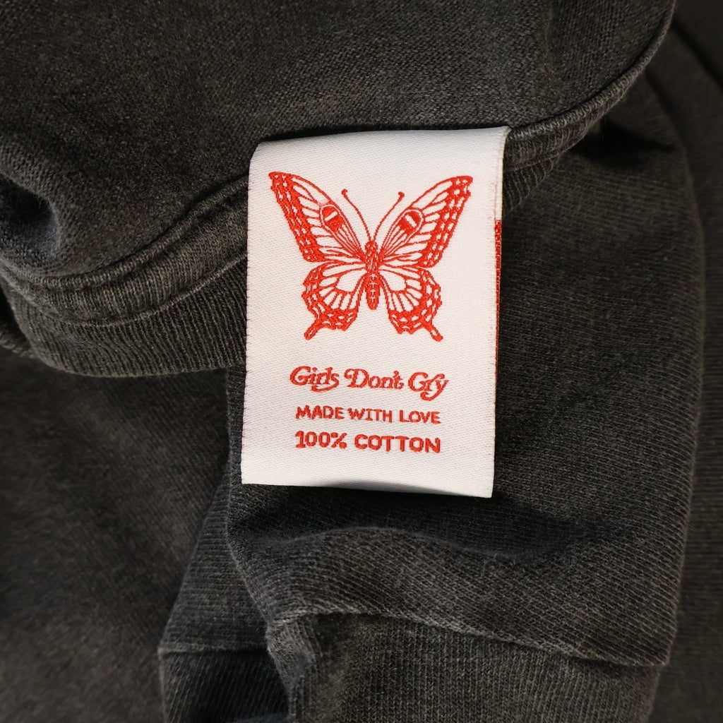 Girls Don't Cry(ガールズドントクライ) ロゴプリント クルーネック半袖Tシャツ ショートスリーブカットソー ブラック