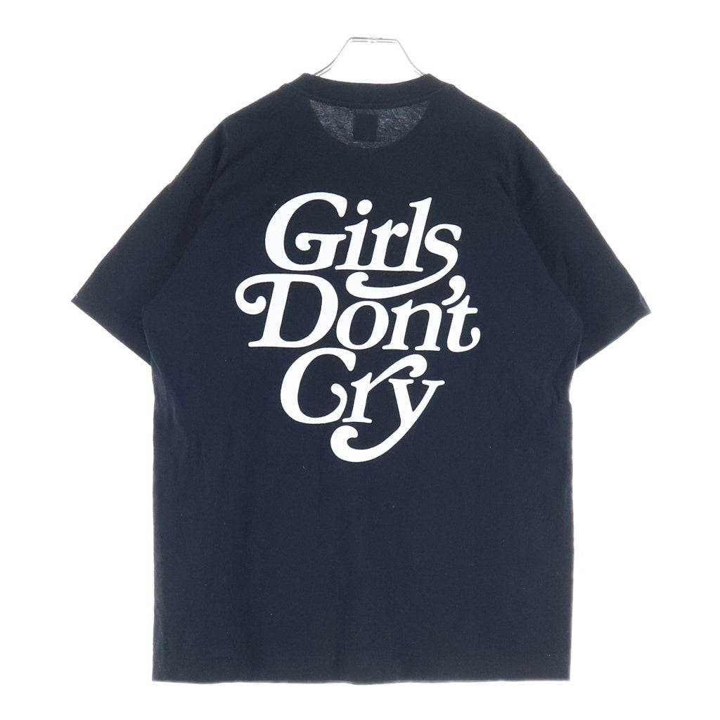 HUMAN MADE(ヒューマンメイド) ×Girls Don't Cry ガールズドントクライ ロゴプリント クルーネック半袖Tシャツ ショートスリーブカットソー ブラック