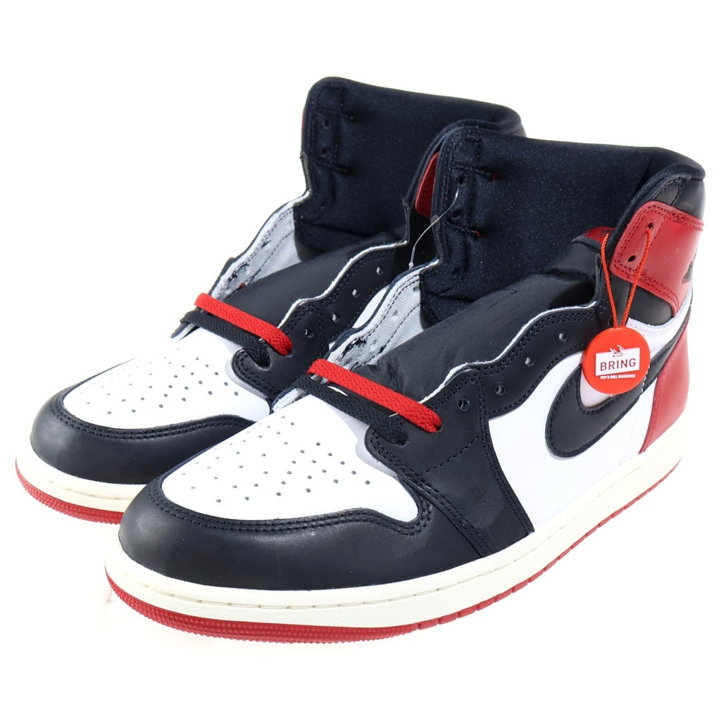NIKE(ナイキ) AIR JORDAN1 RETRO HIGH OG BLACK TOE REIMAGINED エアジョーダン1 レトロ ブラックトゥ リイマジンド ハイカットスニーカー レッド/ホワイト US12/30cm DZ5485-106
