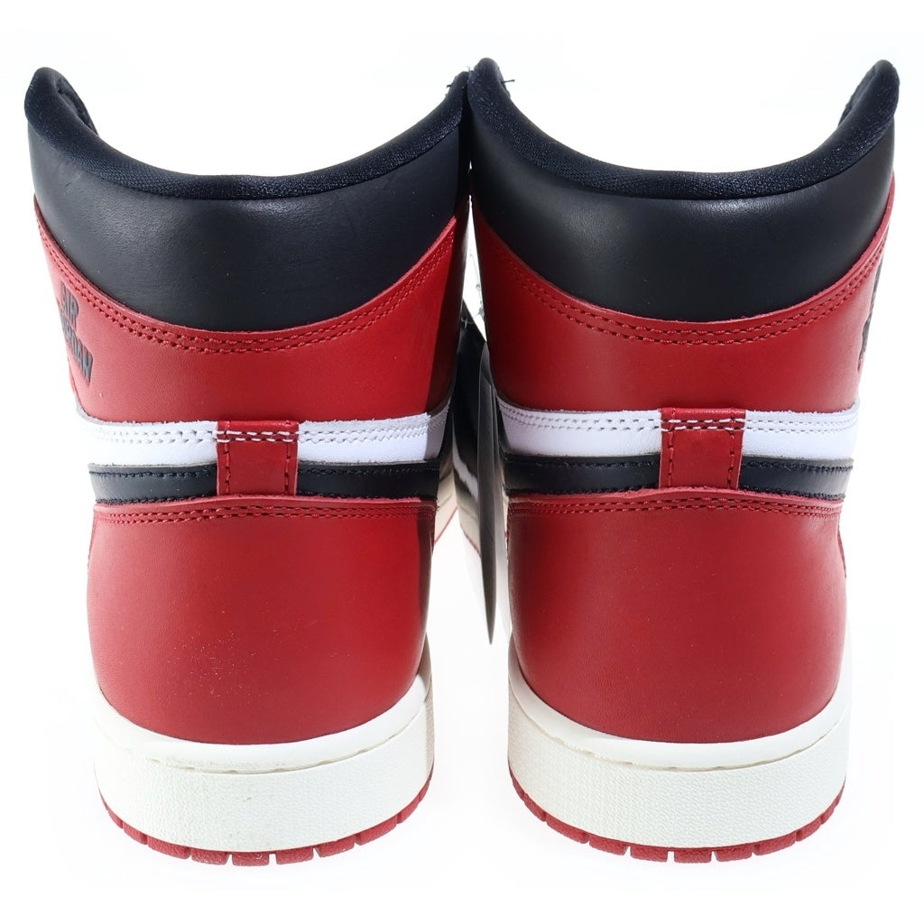 NIKE(ナイキ) AIR JORDAN1 RETRO HIGH OG BLACK TOE REIMAGINED エアジョーダン1 レトロ ブラックトゥ リイマジンド ハイカットスニーカー レッド/ホワイト US12/30cm DZ5485-106