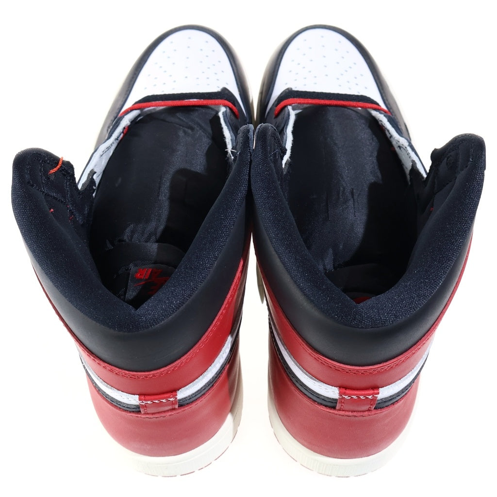 NIKE(ナイキ) AIR JORDAN1 RETRO HIGH OG BLACK TOE REIMAGINED エアジョーダン1 レトロ ブラックトゥ リイマジンド ハイカットスニーカー レッド/ホワイト US12/30cm DZ5485-106