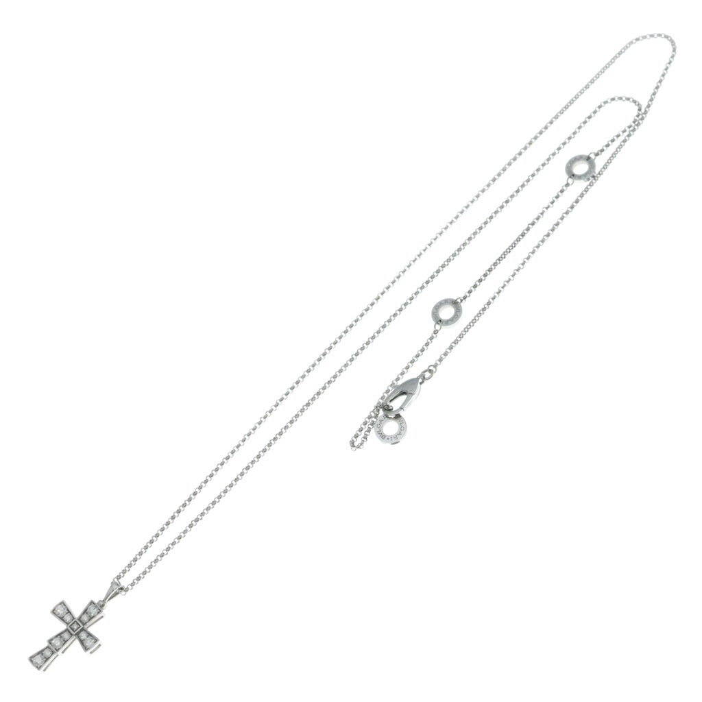 BVLGARI(ブルガリ) Serpenti Cross セルペンティ クロス ホワイトゴールド ダイヤモンドネックレス レディース