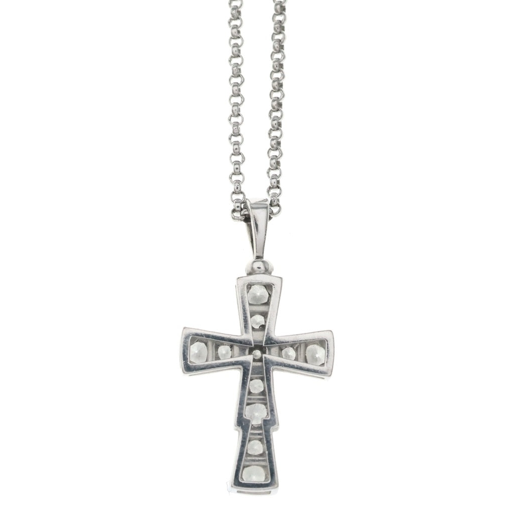 BVLGARI(ブルガリ) Serpenti Cross セルペンティ クロス ホワイトゴールド ダイヤモンドネックレス レディース