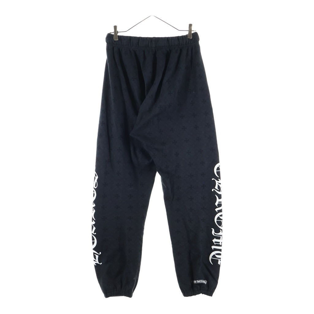 CHROME HEARTS(クロムハーツ) Graveyard Cemetery Cross グレイブヤード セメタリークロス ホースシュー CHプラス総柄 スウェットパンツ ブラック